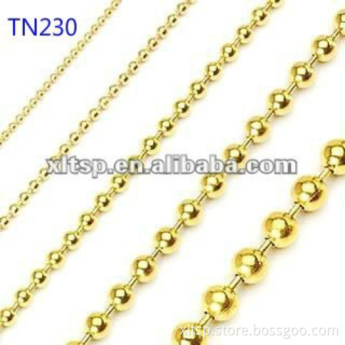 Fashion Health Wholesale Stainless Steel Ball Chain Beaded Necklace, Bead Necklace